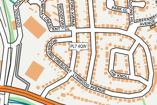 PL7 4QW map - OS OpenMap – Local (Ordnance Survey)
