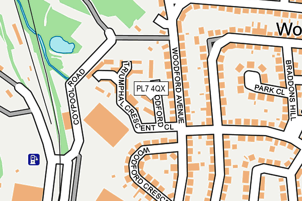 PL7 4QX map - OS OpenMap – Local (Ordnance Survey)