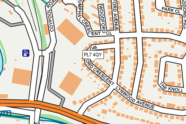PL7 4QY map - OS OpenMap – Local (Ordnance Survey)