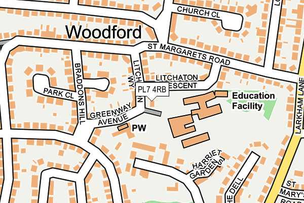 PL7 4RB map - OS OpenMap – Local (Ordnance Survey)