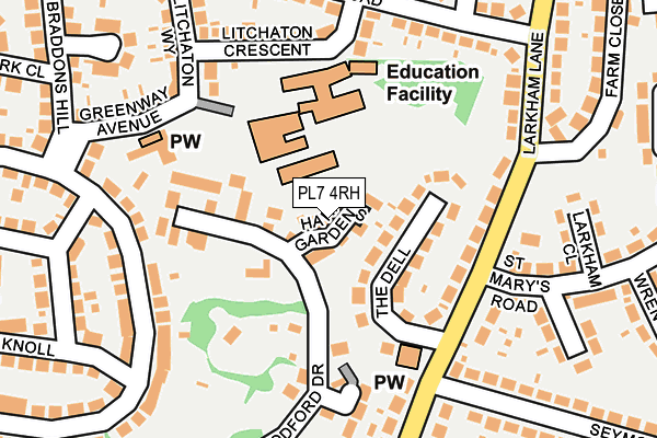 PL7 4RH map - OS OpenMap – Local (Ordnance Survey)