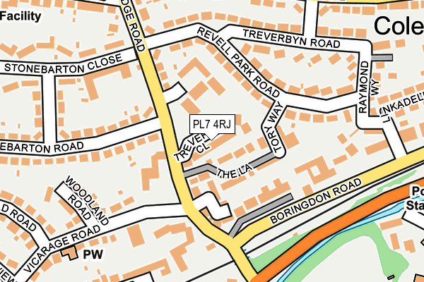 PL7 4RJ map - OS OpenMap – Local (Ordnance Survey)