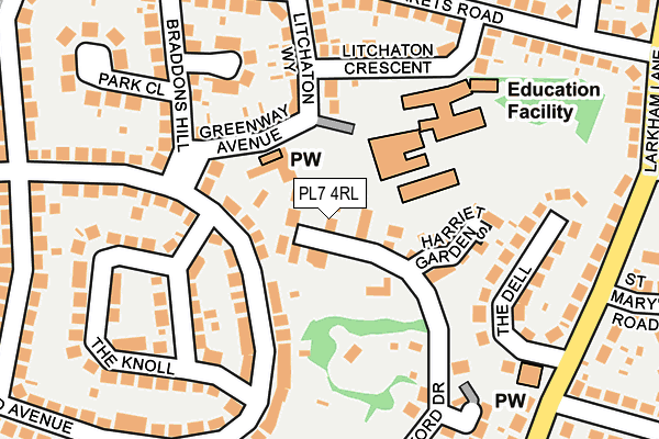 PL7 4RL map - OS OpenMap – Local (Ordnance Survey)