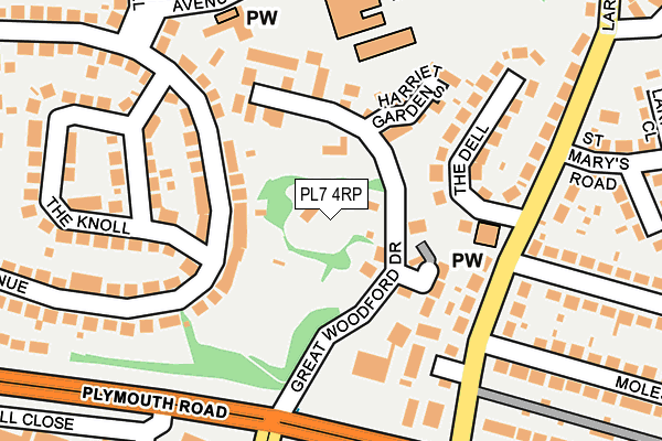 PL7 4RP map - OS OpenMap – Local (Ordnance Survey)