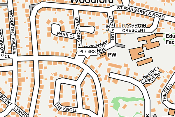 PL7 4RS map - OS OpenMap – Local (Ordnance Survey)