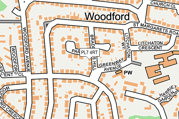 PL7 4RT map - OS OpenMap – Local (Ordnance Survey)