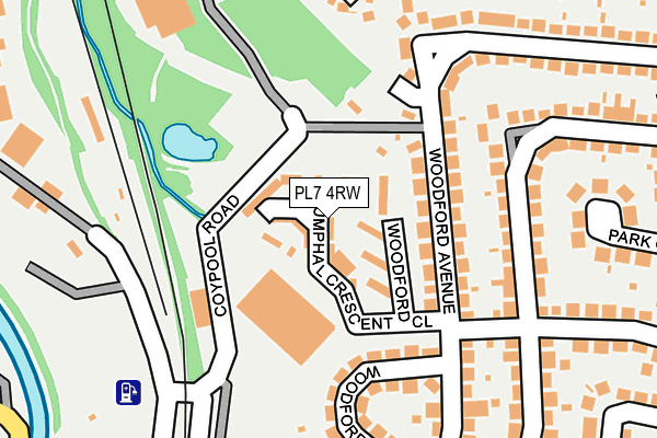 PL7 4RW map - OS OpenMap – Local (Ordnance Survey)