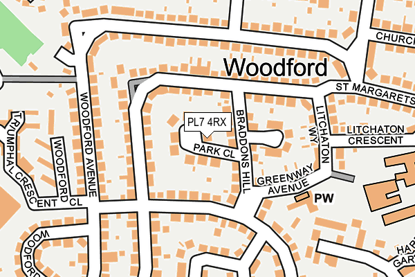 PL7 4RX map - OS OpenMap – Local (Ordnance Survey)