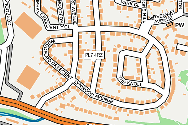 PL7 4RZ map - OS OpenMap – Local (Ordnance Survey)