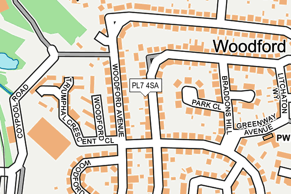 PL7 4SA map - OS OpenMap – Local (Ordnance Survey)