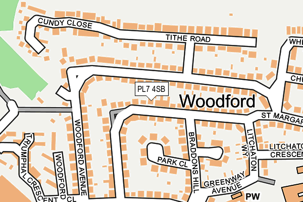 PL7 4SB map - OS OpenMap – Local (Ordnance Survey)