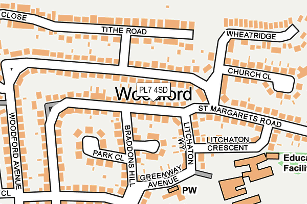 PL7 4SD map - OS OpenMap – Local (Ordnance Survey)