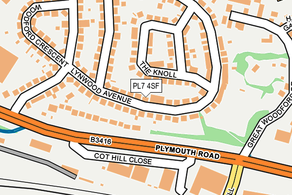 PL7 4SF map - OS OpenMap – Local (Ordnance Survey)