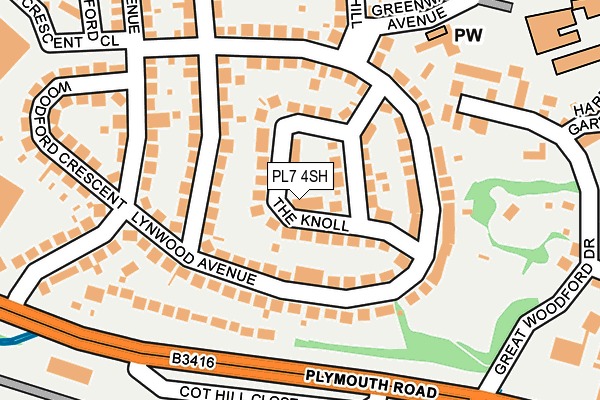 PL7 4SH map - OS OpenMap – Local (Ordnance Survey)