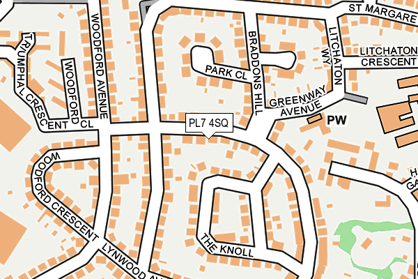 PL7 4SQ map - OS OpenMap – Local (Ordnance Survey)