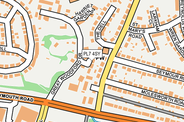 PL7 4SY map - OS OpenMap – Local (Ordnance Survey)