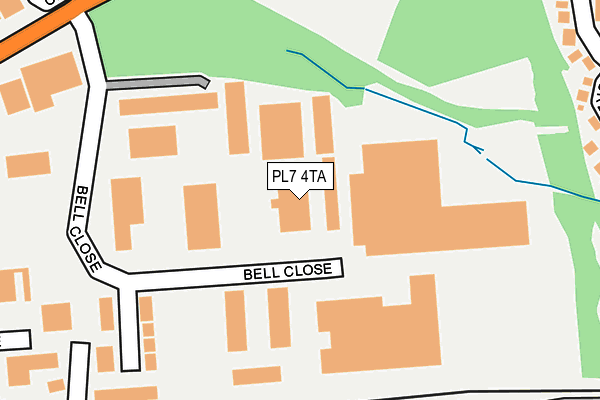 PL7 4TA map - OS OpenMap – Local (Ordnance Survey)