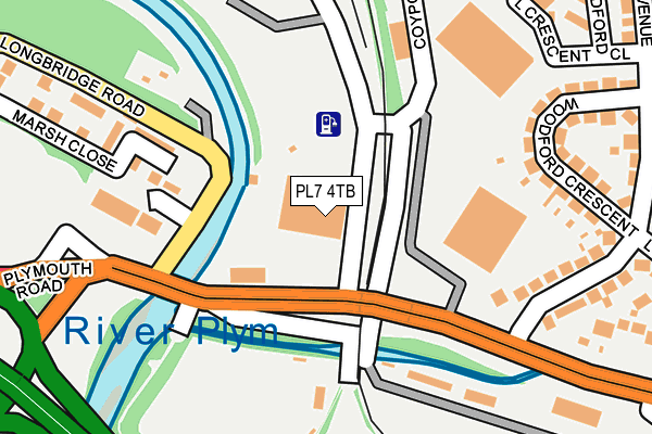 PL7 4TB map - OS OpenMap – Local (Ordnance Survey)