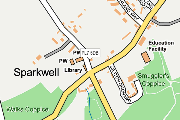 PL7 5DB map - OS OpenMap – Local (Ordnance Survey)