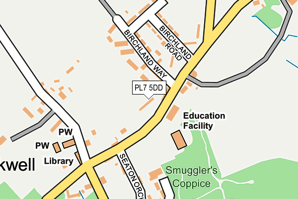 PL7 5DD map - OS OpenMap – Local (Ordnance Survey)