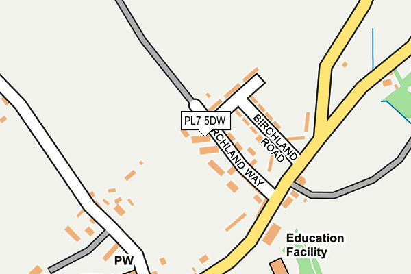 PL7 5DW map - OS OpenMap – Local (Ordnance Survey)