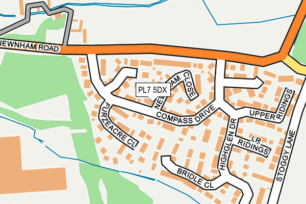 PL7 5DX map - OS OpenMap – Local (Ordnance Survey)