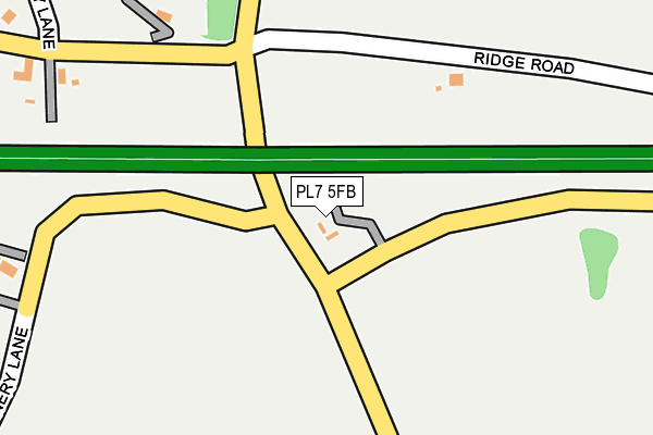 PL7 5FB map - OS OpenMap – Local (Ordnance Survey)