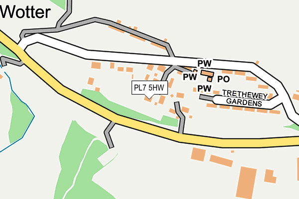 PL7 5HW map - OS OpenMap – Local (Ordnance Survey)