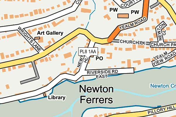 PL8 1AA map - OS OpenMap – Local (Ordnance Survey)