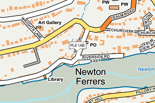 PL8 1AB map - OS OpenMap – Local (Ordnance Survey)