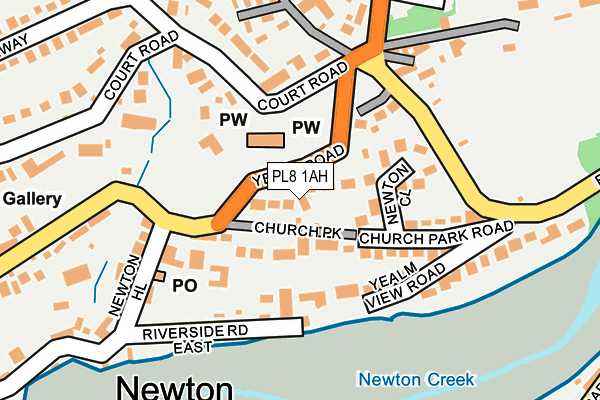 PL8 1AH map - OS OpenMap – Local (Ordnance Survey)