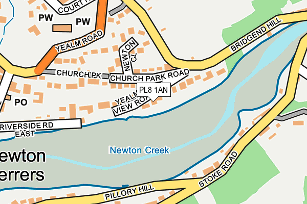 PL8 1AN map - OS OpenMap – Local (Ordnance Survey)