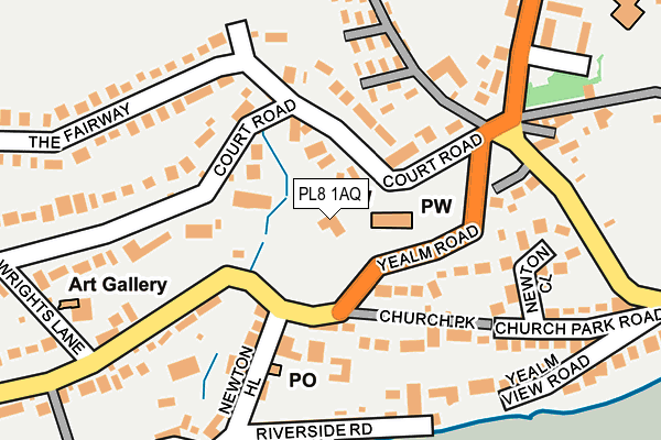 PL8 1AQ map - OS OpenMap – Local (Ordnance Survey)