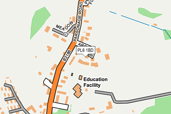 PL8 1BD map - OS OpenMap – Local (Ordnance Survey)