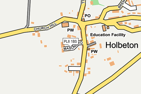 PL8 1BS map - OS OpenMap – Local (Ordnance Survey)