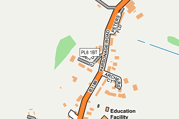 PL8 1BT map - OS OpenMap – Local (Ordnance Survey)