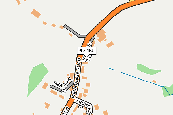 PL8 1BU map - OS OpenMap – Local (Ordnance Survey)