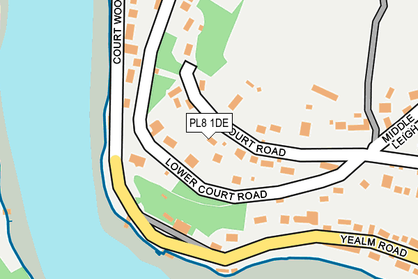 PL8 1DE map - OS OpenMap – Local (Ordnance Survey)