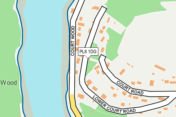 PL8 1DG map - OS OpenMap – Local (Ordnance Survey)