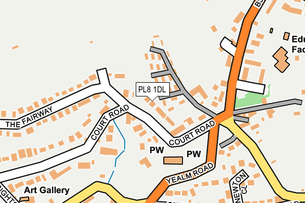 PL8 1DL map - OS OpenMap – Local (Ordnance Survey)