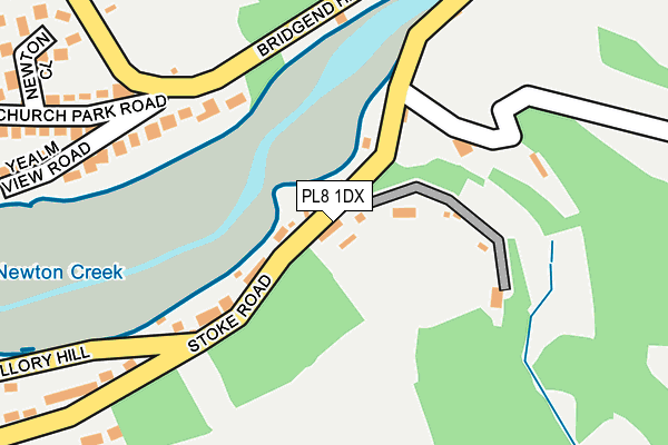 PL8 1DX map - OS OpenMap – Local (Ordnance Survey)