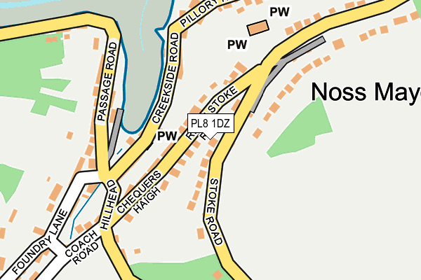 PL8 1DZ map - OS OpenMap – Local (Ordnance Survey)