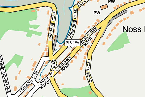 PL8 1EA map - OS OpenMap – Local (Ordnance Survey)