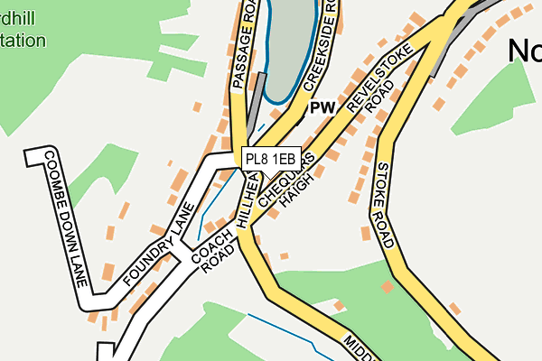 PL8 1EB map - OS OpenMap – Local (Ordnance Survey)