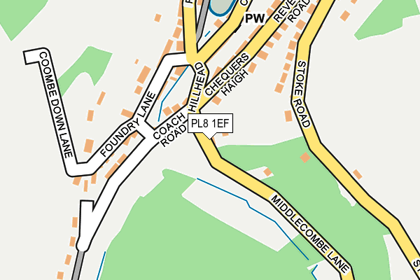 PL8 1EF map - OS OpenMap – Local (Ordnance Survey)