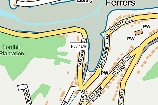 PL8 1EW map - OS OpenMap – Local (Ordnance Survey)
