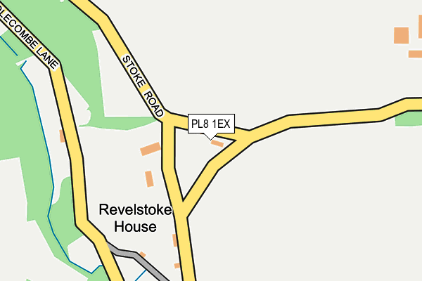 PL8 1EX map - OS OpenMap – Local (Ordnance Survey)