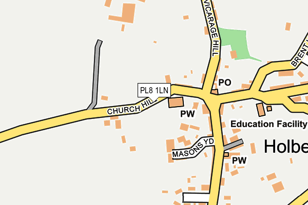 PL8 1LN map - OS OpenMap – Local (Ordnance Survey)