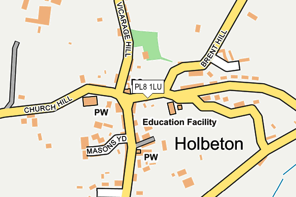 PL8 1LU map - OS OpenMap – Local (Ordnance Survey)