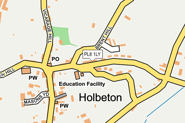 PL8 1LY map - OS OpenMap – Local (Ordnance Survey)